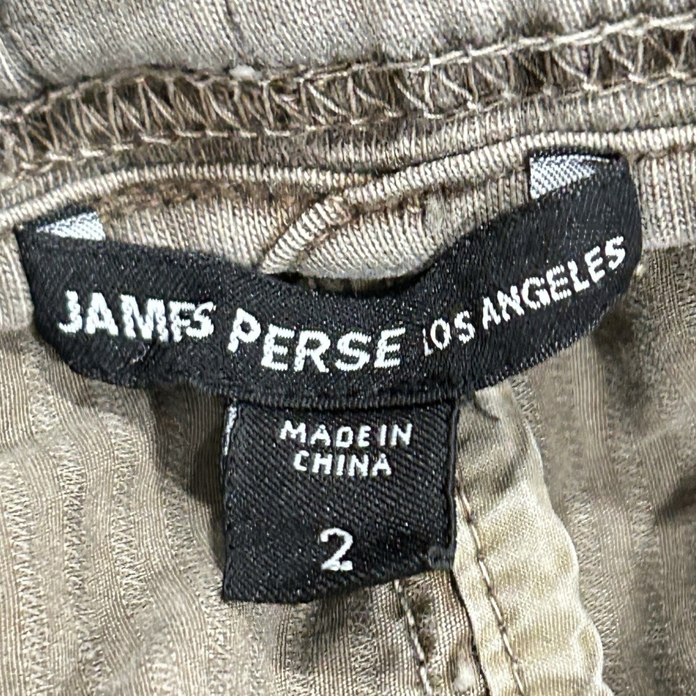 James Perse Y2k Pinstripe Baggy Cargo Pants Womens 2 Med Grunge Olive Wide Leg - Picture 7 of 9